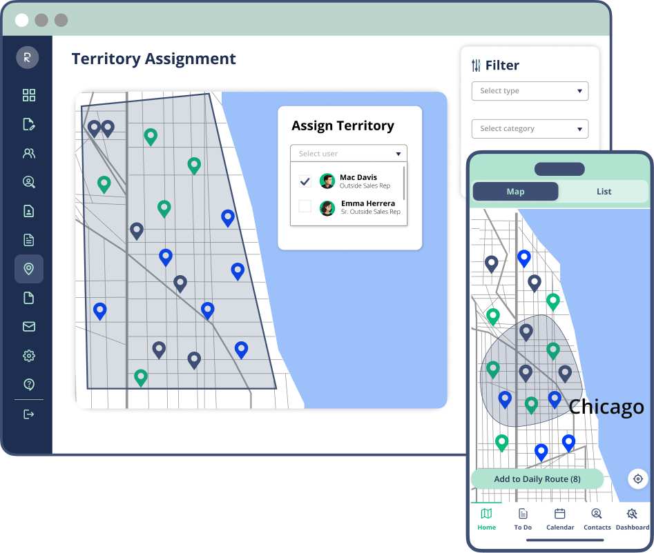 territory management software features